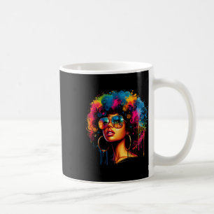 Black Queen Dripping Afro Melanin Juneteenth Girl Kaffeetasse