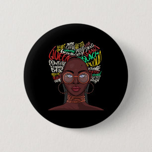 Black Queen for Women African American Natural Afr Button