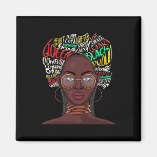 Black Queen for Women African American Natural Afr Magnet