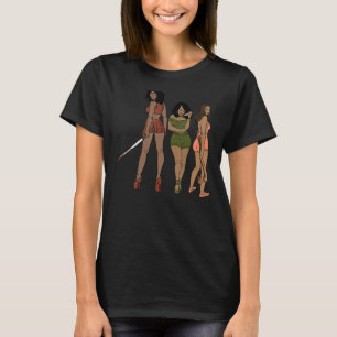 Black Queen Halloween Kostüm Melanin Girls Magie T-Shirt