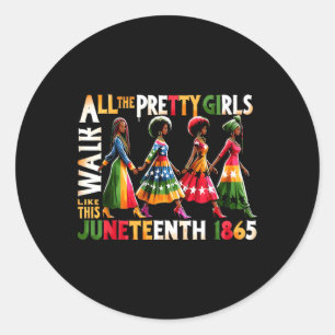 Black Queen Juneteenth 1865 Celebrate Freedom Cele Runder Aufkleber