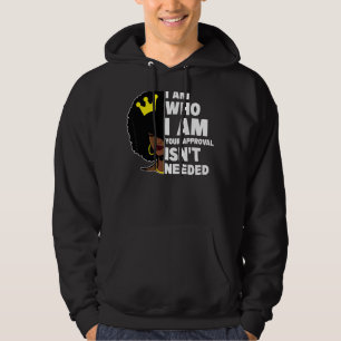 Black Queen Lady Curly Natural Afro African Americ Hoodie
