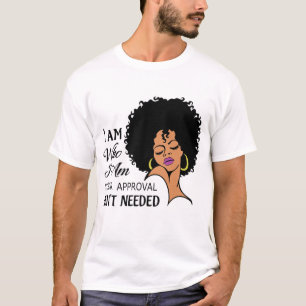 Black Queen Lady Curly Natural Afro African T-Shirt