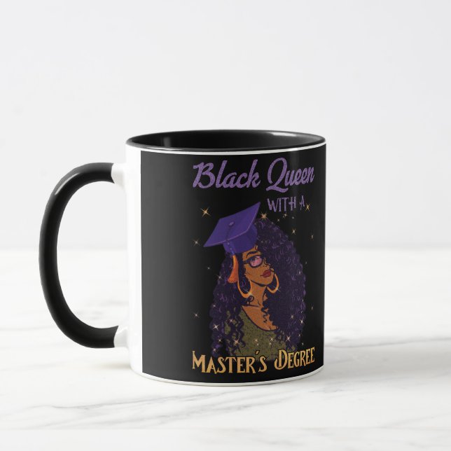 Black Queen Masters Degree Abschluss Tasse (Links)