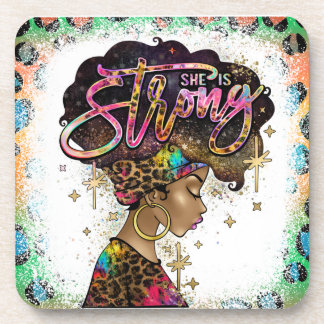 Black Queen Melanin Brown Skin Sista Magie Getränkeuntersetzer
