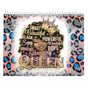 Black Queen Melanin Brown Skin Sista Magie Kalender