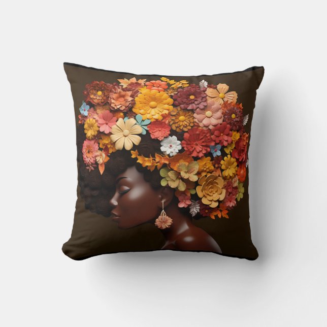 Black Queen Melanin Sista Liebe Kissen (Vorderseite)