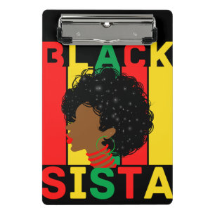 Black Queen Melanin Sista Liebe Mini Klemmbrett