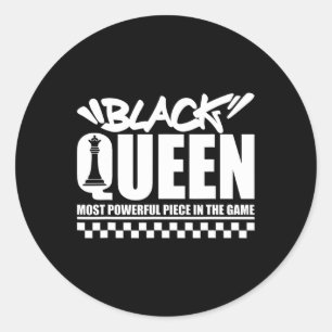 Black Queen Most Power Schach African American W Runder Aufkleber