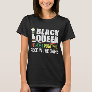 Black Queen Most Power Schach Afroamerikaner T-Shirt