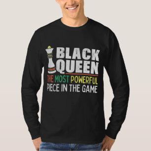 Black Queen Most Power Schach Afroamerikaner T-Shirt