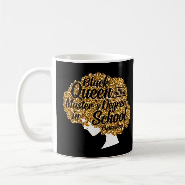 Black Queen MSW Social Work Degrees Master Gradua Kaffeetasse (Links)