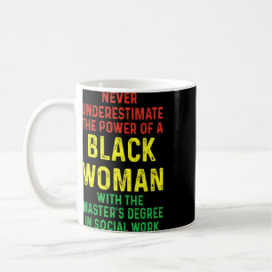 Black Queen Msw Social Work Master Abschluss Kaffeetasse