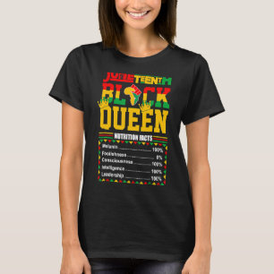 Black Queen Nutrition Fakten Black History Month B T-Shirt