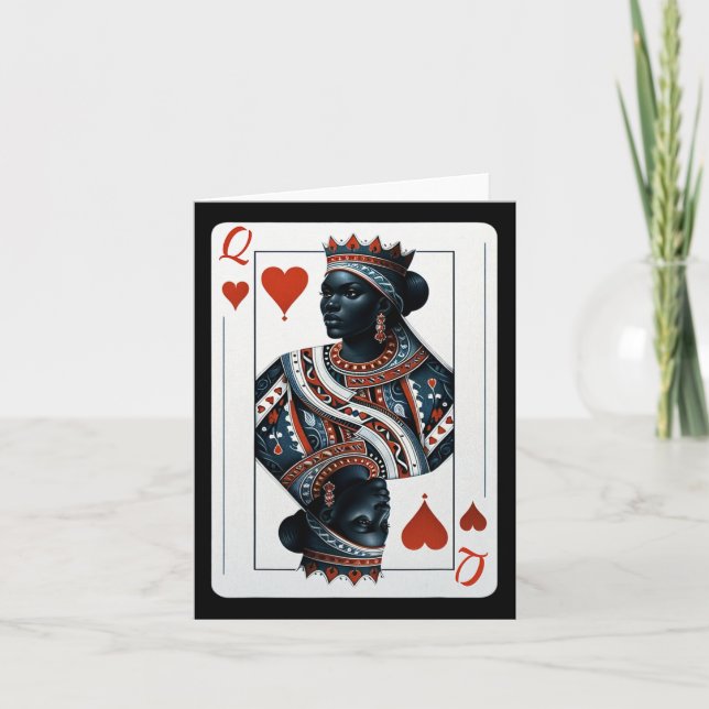 Black Queen of Hearcard Deck Game Stolz Black W Karte (Vorderseite)