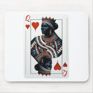 Black Queen of Hearcard Deck Game Stolz Black W Mousepad