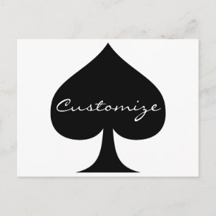 Black Queen of Spades Black Thunder_Cove Postkarte