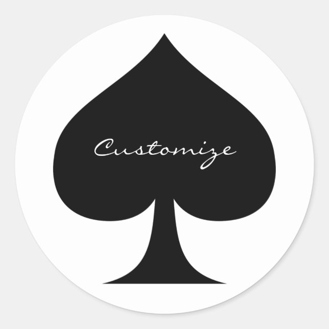 Black Queen of Spades Black Thunder_Cove Runder Aufkleber (Vorderseite)