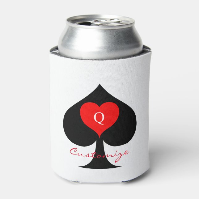 Black Queen of Spades Red Heart Thunder_Cove Dosenkühler (Kanne Vorderseite)