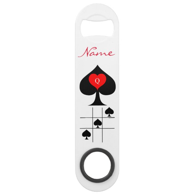 Black Queen of Spades Red Heart Thunder_Cove Speed Flaschenöffner (Vorderseite)