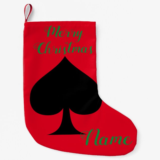 Black Queen of Spades Thunder_Cove Kleiner Weihnachtsstrumpf (Vorderseite)