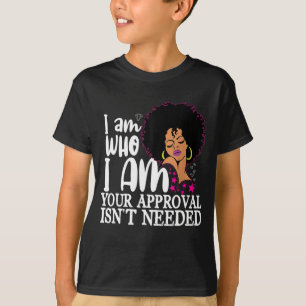 Black Queen Ohrs Curly Natural Afro African Ameri T-Shirt