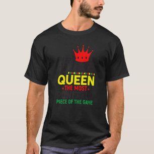 Black Queen Schach Gaming Quote Gamer Puff Text T-Shirt