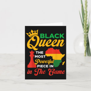 Black Queen Schach kraftvolles Stück im Spiel June Karte