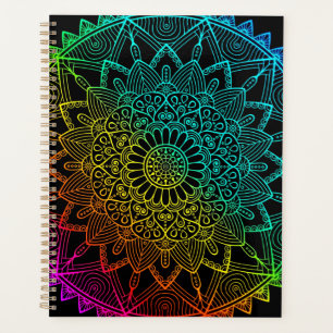 Black Rainbow Mandala Planer