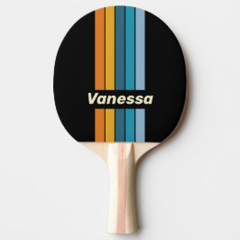 Black Rainbow Pin Striped with Name Tischtennis Schläger