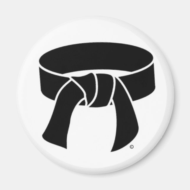 Black Rank Belt Magnet für Kampfkunst (Vorne)