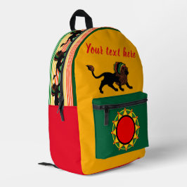 Black Rasta Lion Bedruckter Rucksack