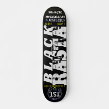 BLACK RASTA Skateboard, 7¾" Deck