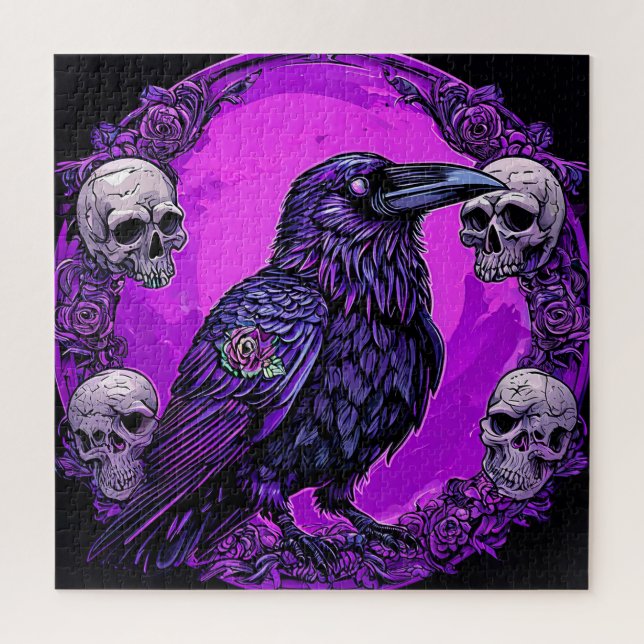 Black Raven and Skulls (Vertikal)