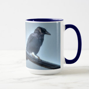 Black Raven auf einer Powerline Gothic, Celtic, Wi Tasse
