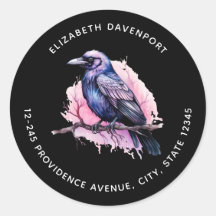 Black Raven auf einer Zweig-Illustrationsadresse