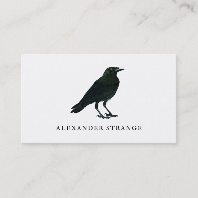 Black Raven Business Card Visitenkarte (Vorderseite)