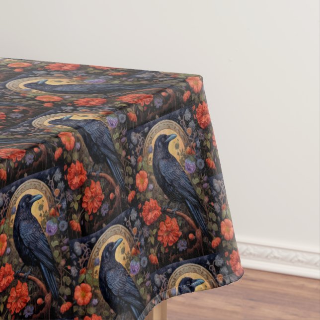 Black Raven Dark Gothic Muster Tischdecke (Beispiel)