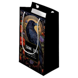 Black Raven Dark Gothic Party Vielen Dank Kleine Geschenktüte