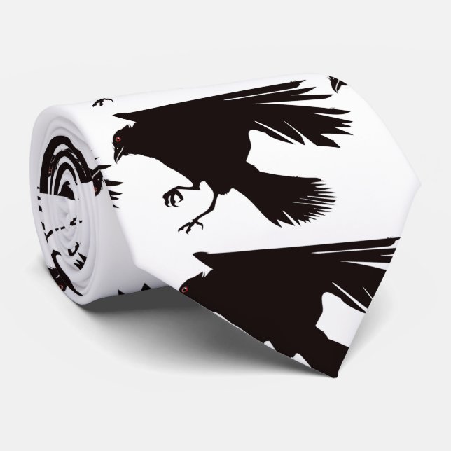 Black Raven Flying Thunder_Cove Krawatte (Gerollt)
