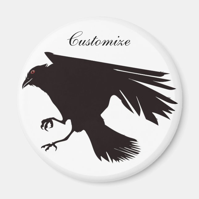 Black Raven Flying Thunder_Cove Magnet (Vorne)