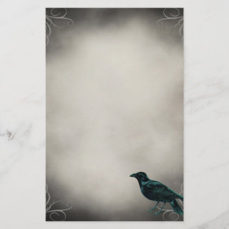 Black Raven Gothic Stationery Briefpapier