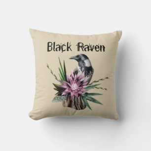 Black Raven Kissen