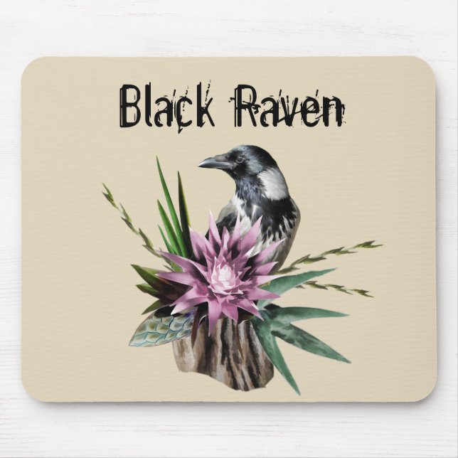 Black Raven Mousepad (Vorne)