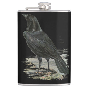 Black Raven Personalisierte Namensflasche Flachmann