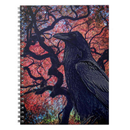 Black Raven und Gnarly Japanese Maple Tree Notizblock