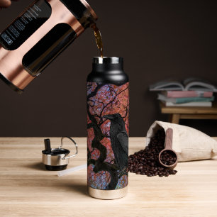 Black Raven und Gnarly Japanese Maple Tree Trinkflasche