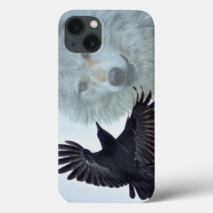 Black Raven & White Wolf Wildlife Fantasy Case-Mate iPhone Hülle