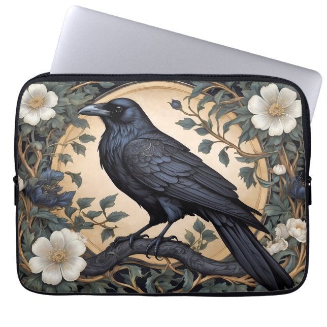 Black Raven William Morris Inspiriert Laptopschutzhülle (Vorderseite)