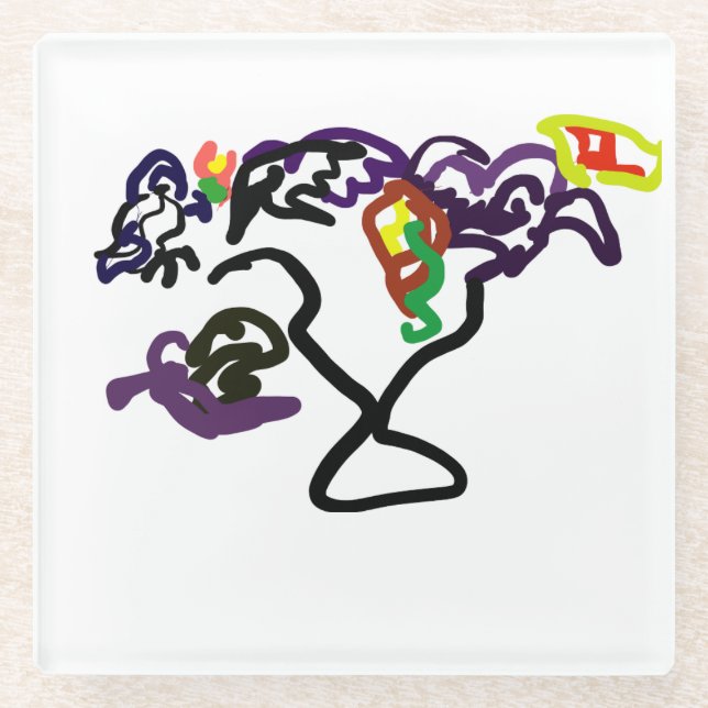 Black Ravens party Glasuntersetzer (Vorderseite)